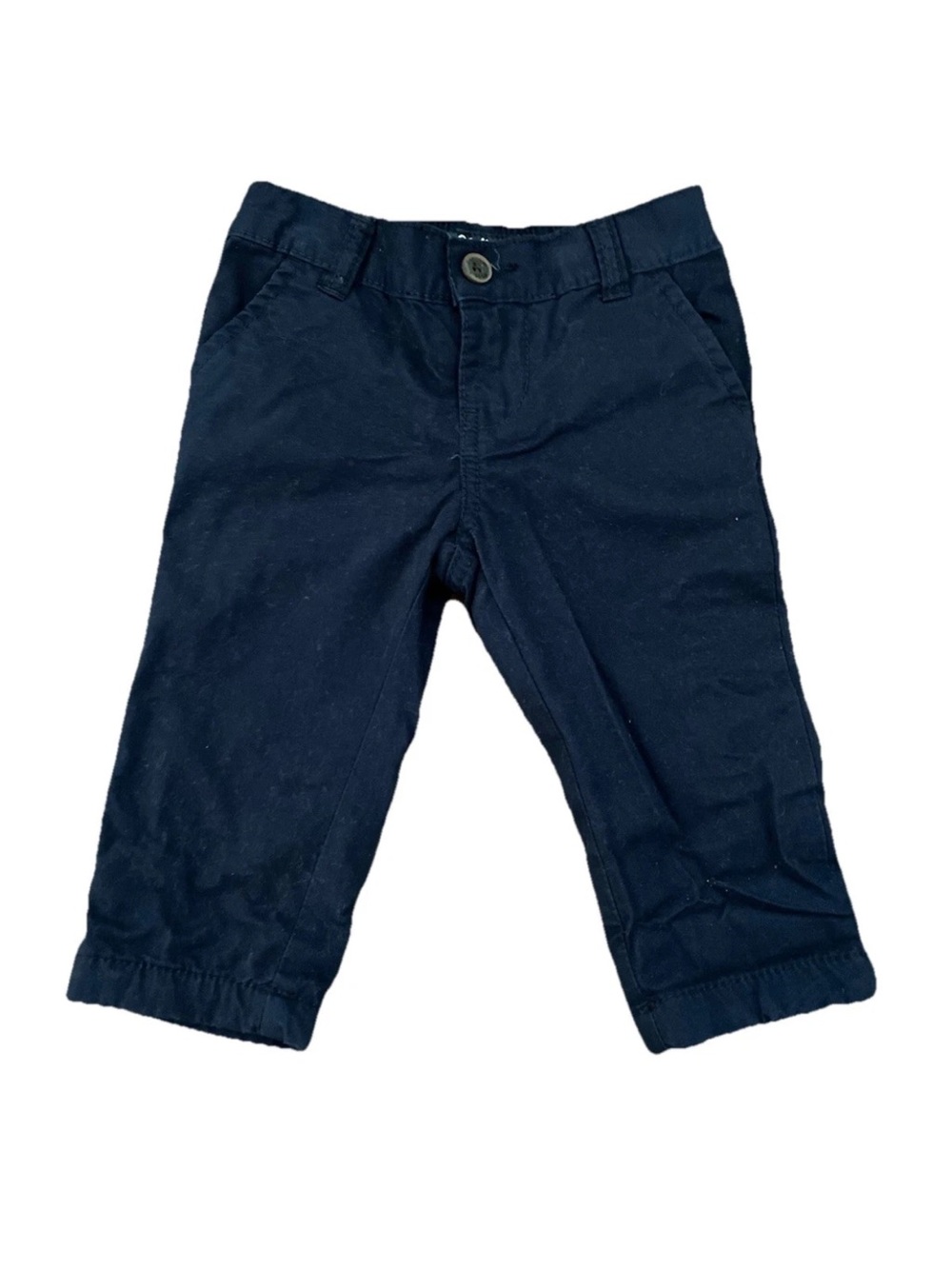 OshKosh B’gosh Baby 6-9 Months Navy Blue Chino Pants Gray Lined